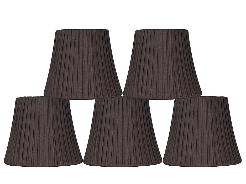 Box Pleated 5-inch Chandelier Lamp Shade - 7 Colors