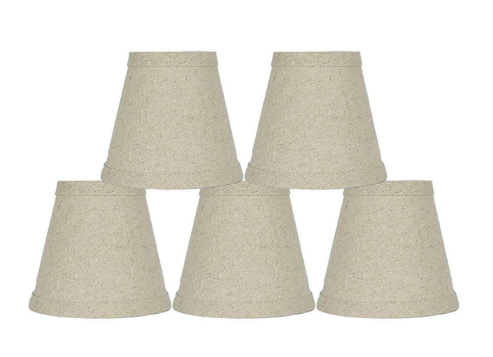 Natural Pure Linen 5-inch Chandelier Lamp Shade