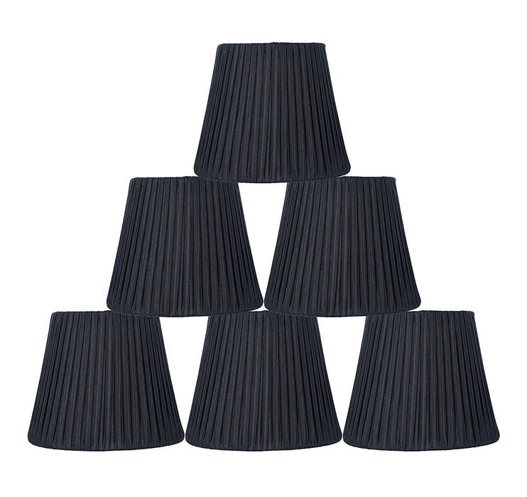 Box Pleated 5-inch Chandelier Lamp Shade - 7 Colors