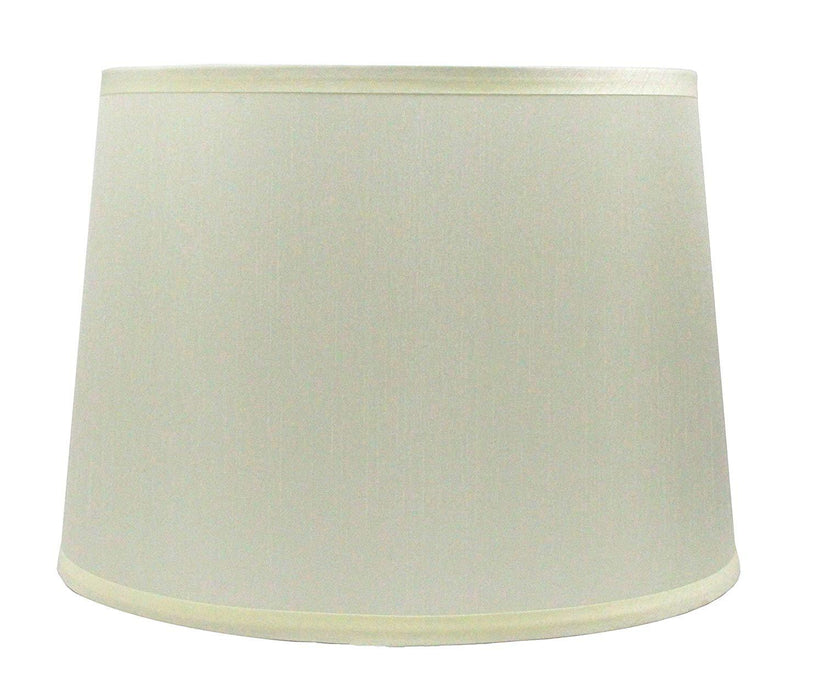 French Drum Lampshade, Faux Silk, 12-inch by 14-inch by 10-inch, Spider Washer Fitter