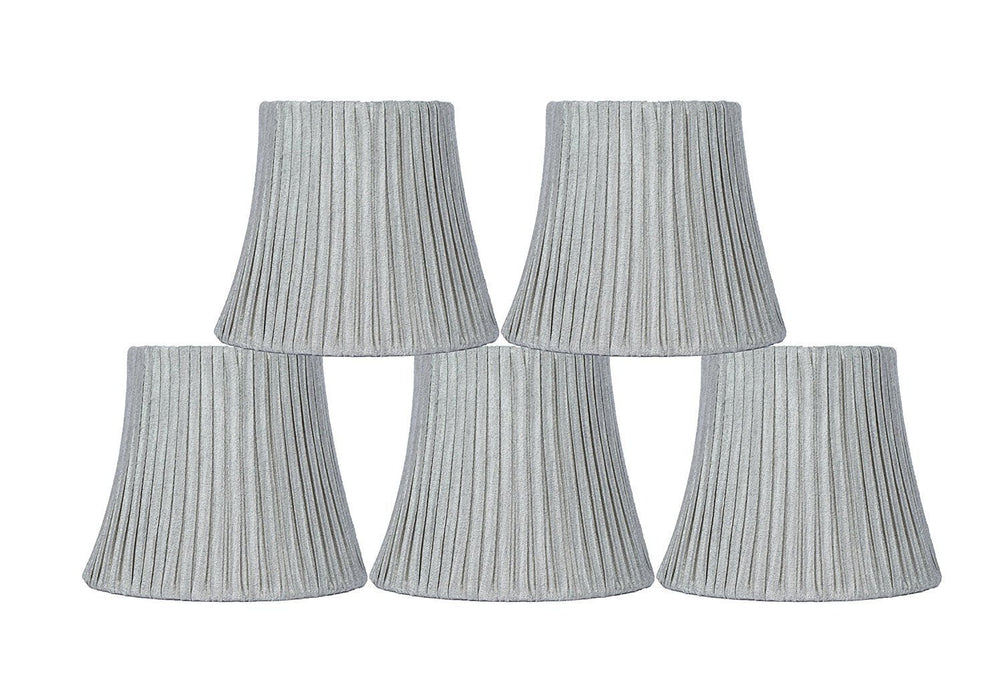 Box Pleated 5-inch Chandelier Lamp Shade - 7 Colors