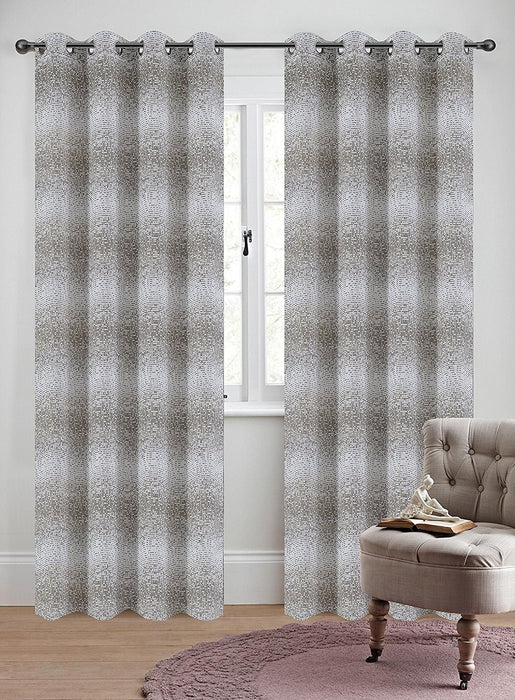 Jacquard Metro Set of 2 Curtain Panels with Grommets - 4 Colors