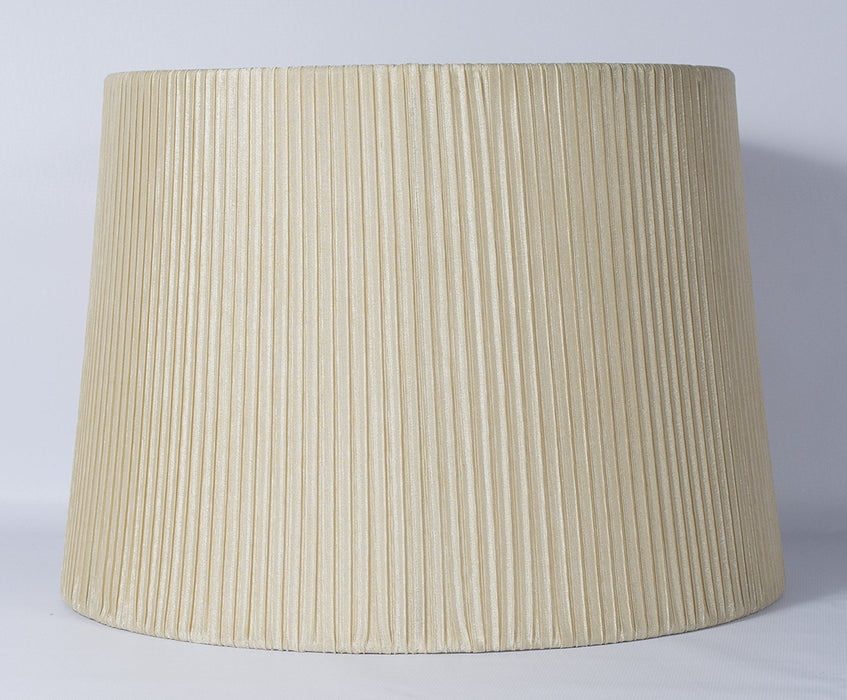 Faux Silk Box Pleated Drum Lampshade, 10-inch By 12-inch By 8.5-inch, Spider Fitter
