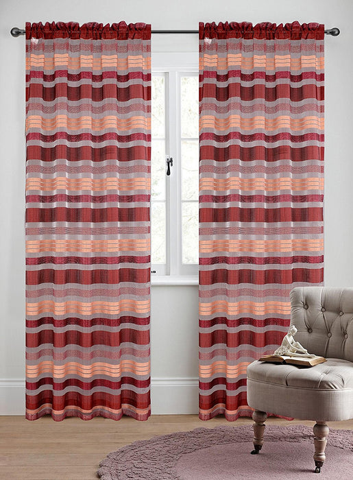 Becca Set of 2 Sheer Curtain Panels - 5 Colors