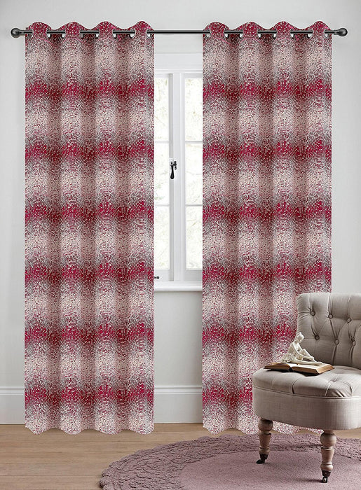 Jacquard Metro Set of 2 Curtain Panels with Grommets - 4 Colors
