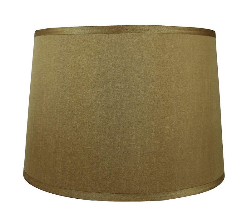 French Drum Lampshade, Faux Silk, 12-inch by 14-inch by 10-inch, Spider Washer Fitter