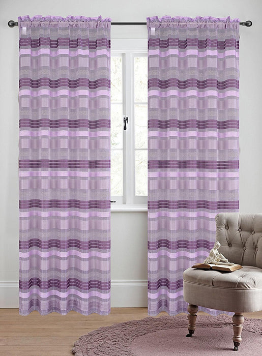 Becca Set of 2 Sheer Curtain Panels - 5 Colors