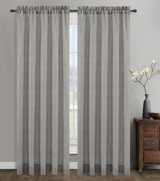 Cosmo Set of 2 Sheer Curtain Drapery Panels - 4 Colors