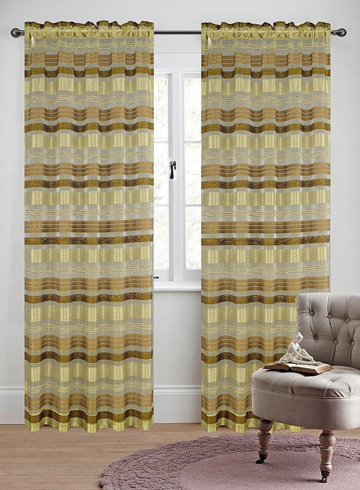 Becca Set of 2 Sheer Curtain Panels - 5 Colors