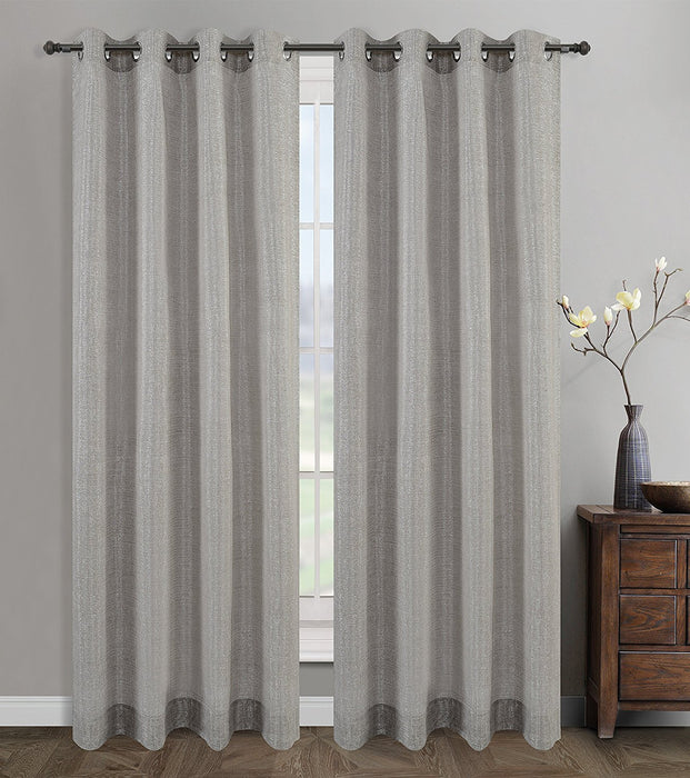 Cosmo Set of 2 Sheer Curtain Drapery Panels with Grommets - 4 Colors