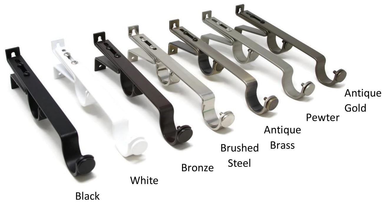 Drapery Rods Hardware Types Double Drapery Rod Brackets