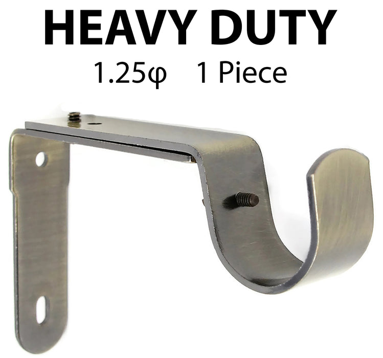 1 1/4" Adjustable Curtain Rod Bracket - 7 Finishes