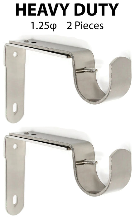 1 1/4" Adjustable Curtain Rod Bracket - 7 Finishes