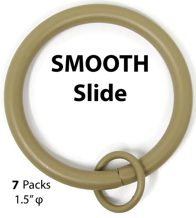 1 1/2" Metal Curtain Rings with Eyelets - 6 Finishes