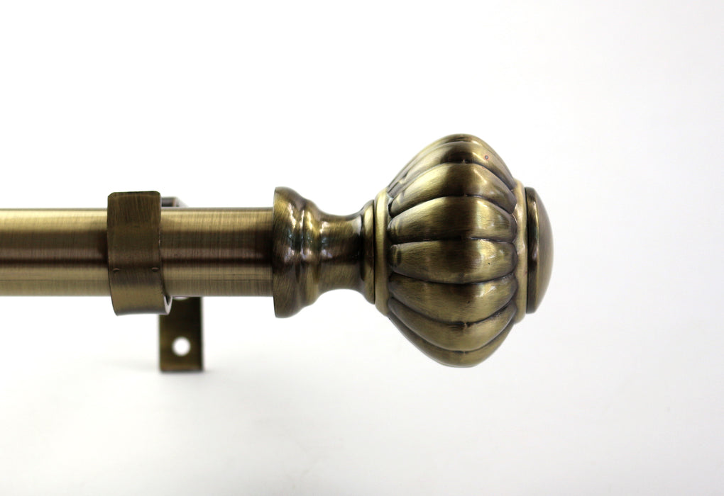1-inch Diameter Doorknob Adjustable Single Drapery Curtain Rod