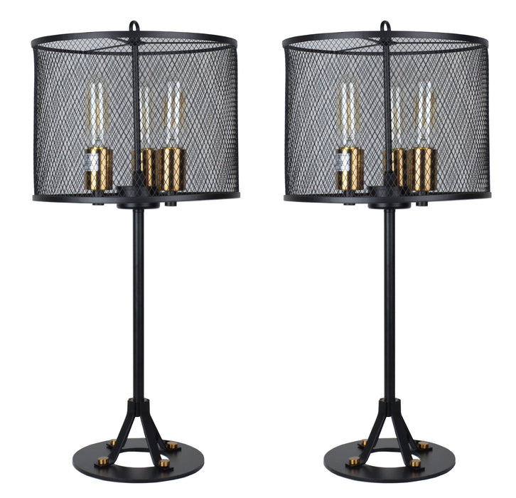 Set of 2 Pullman Table Lamps, 34 1/2" Tall