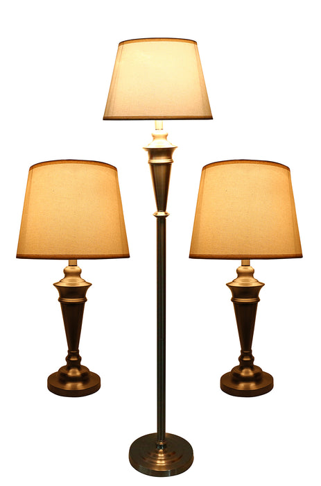 Peterson Set of 3 Table and Floor Lamps - 3 Finishes