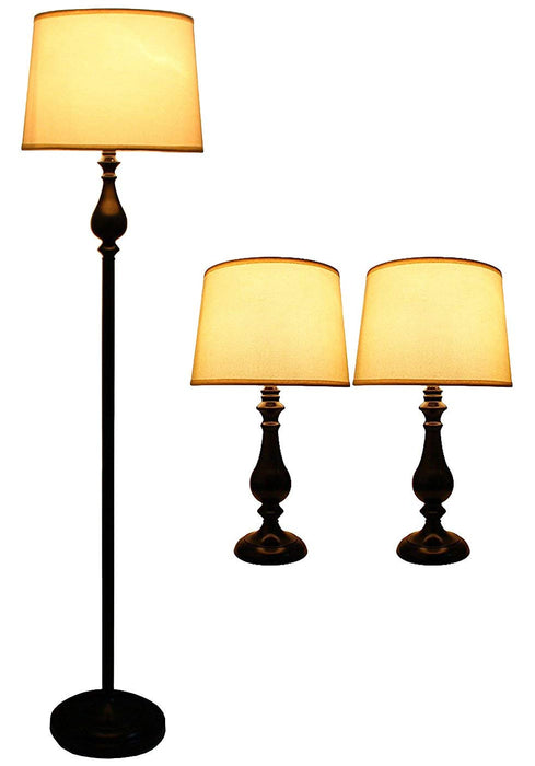 McKinley 3-piece Table and Floor Lamp Set