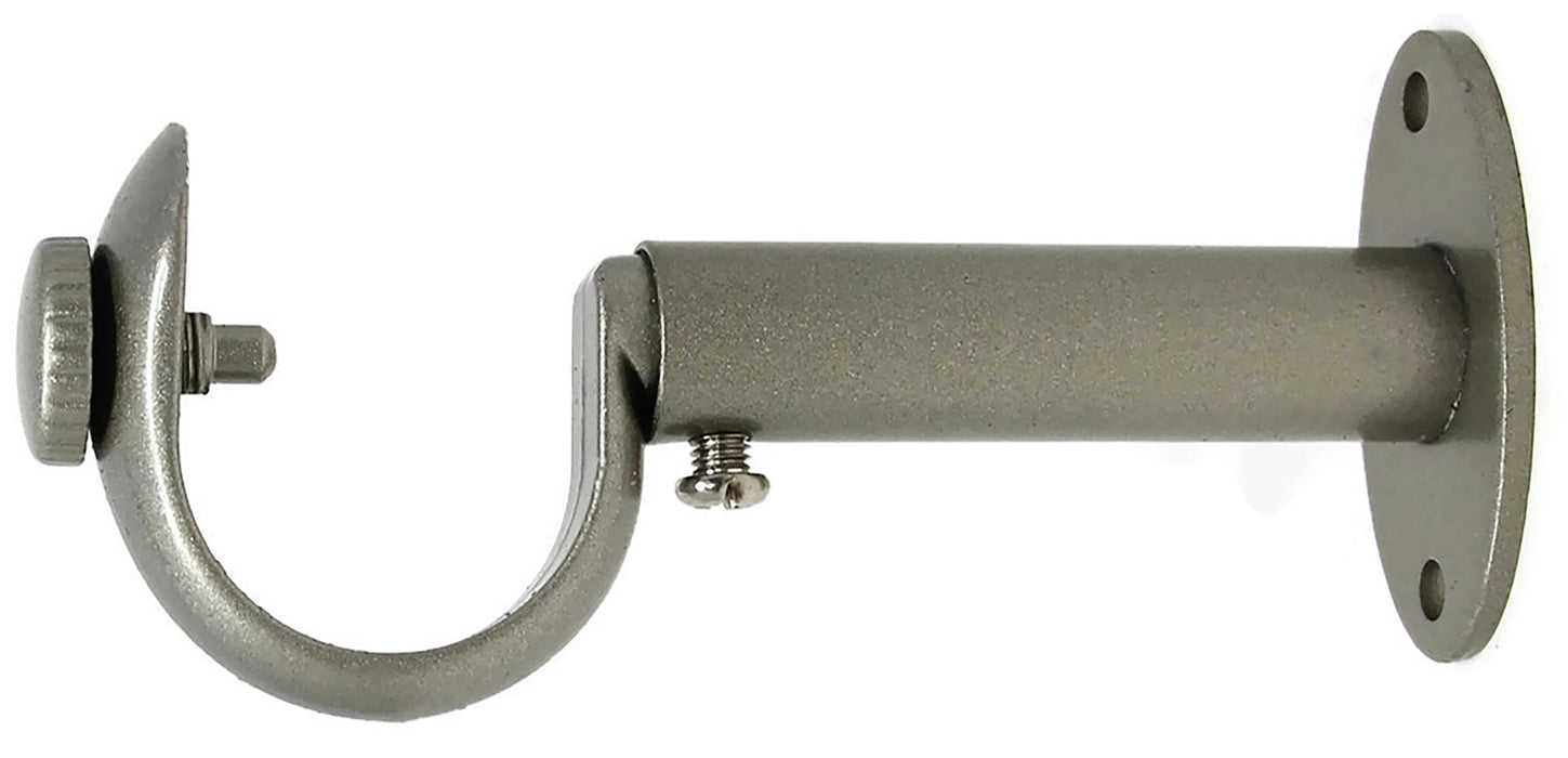 Zinc Curtain Drapery Rod Adjustable Bracket, Fits 1 1/8" or 1 1/4" Rod