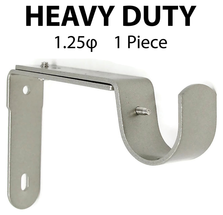 1 1/4" Adjustable Curtain Rod Bracket - 7 Finishes