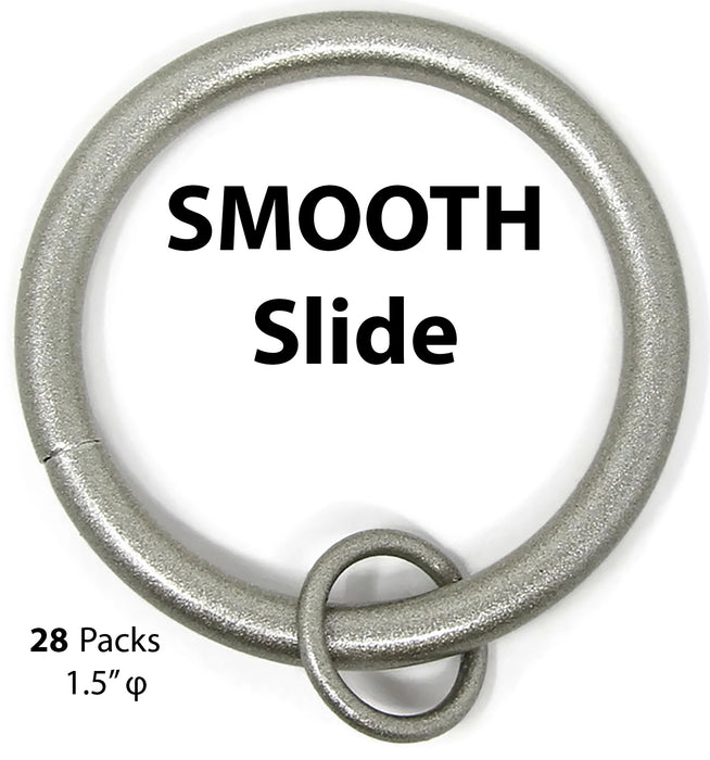 1 1/2" Metal Curtain Rings with Eyelets - 6 Finishes