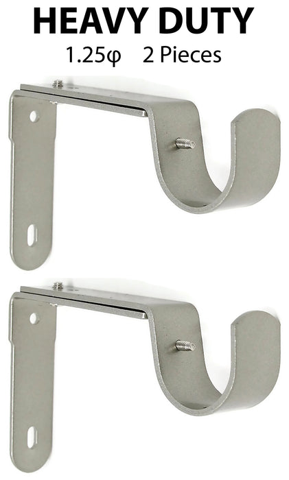 1 1/4" Adjustable Curtain Rod Bracket - 7 Finishes