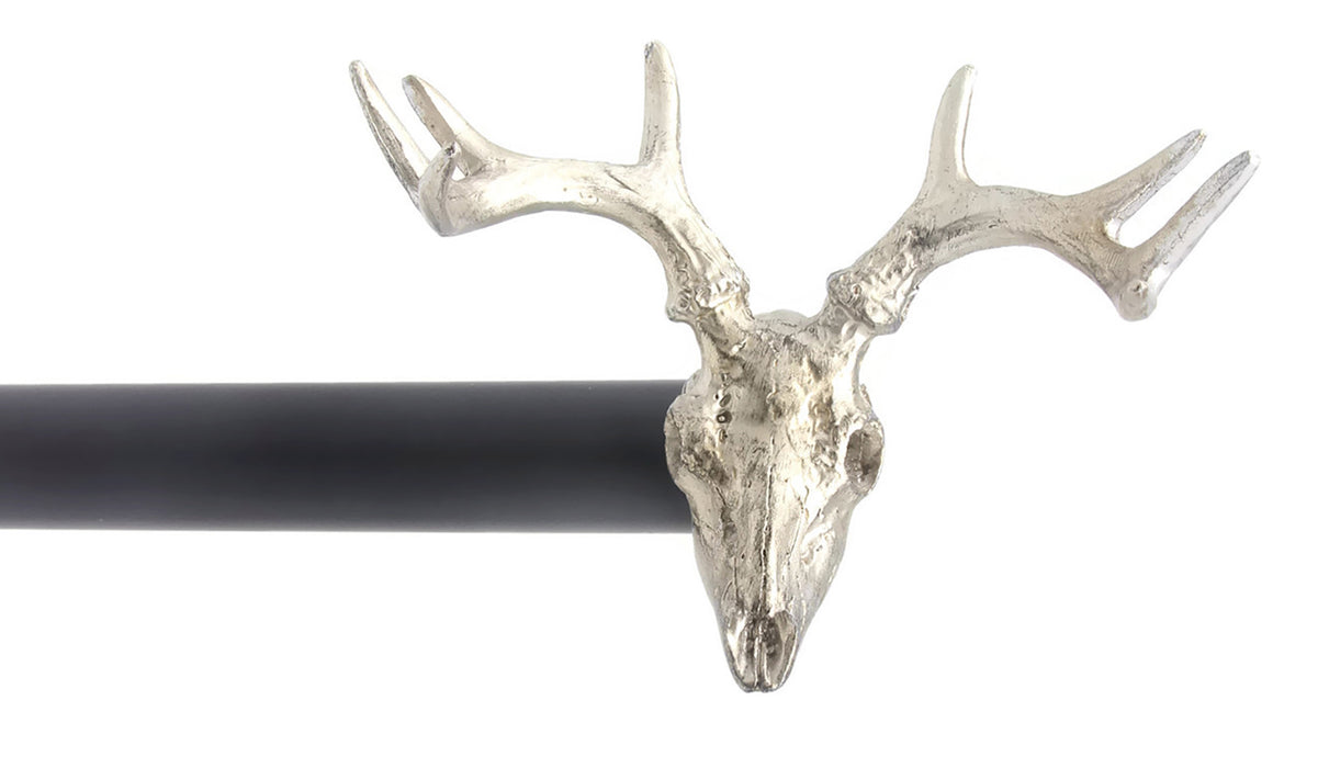 1-inch Diameter Deer Skull Curtain Rod