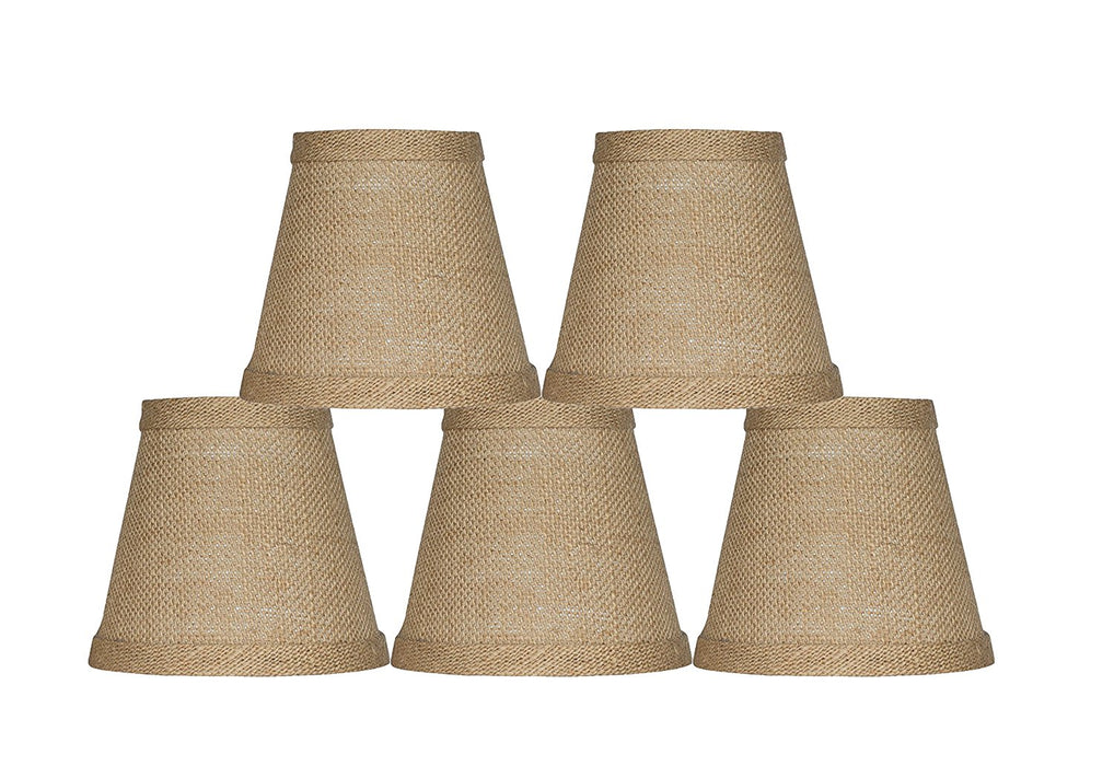 Burlap Chandelier Lamp Shade - 5" & 6" Sizes