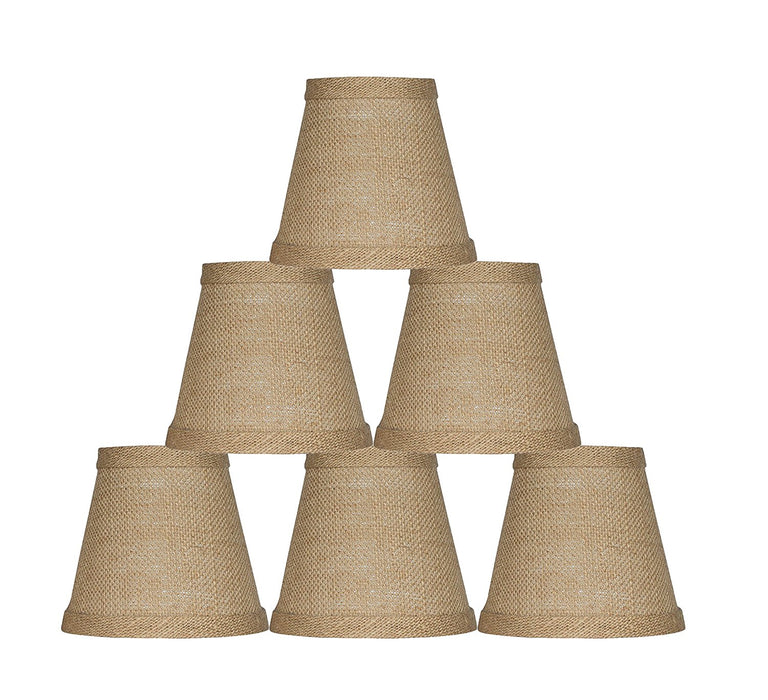 Burlap Chandelier Lamp Shade - 5" & 6" Sizes