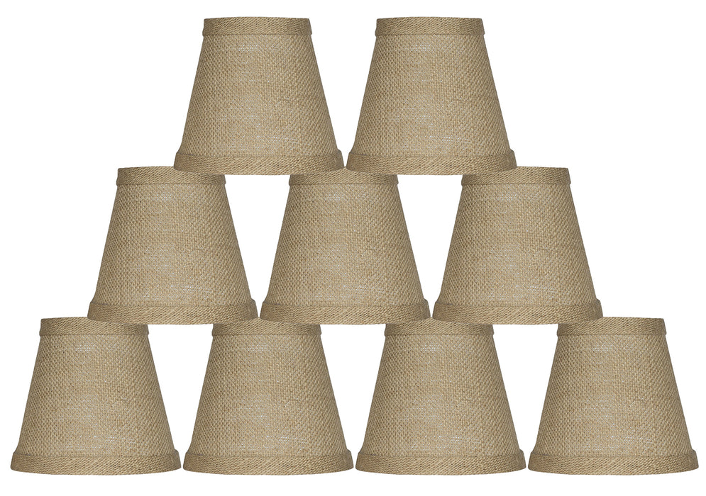 Burlap Chandelier Lamp Shade - 5" & 6" Sizes