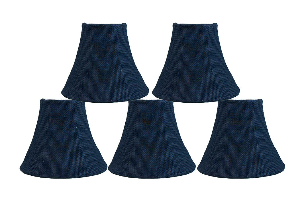 Burlap Bell 6-inch Chandelier Lamp Shade - 5 Colors