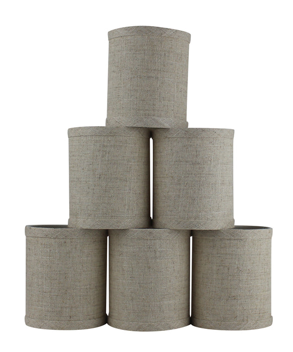 Linen 4-inch Drum Chandelier Lamp Shade - 4 Colors