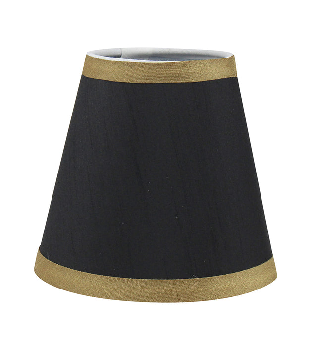Silk 5-inch Chandelier Lamp Shade with Gold Trim - 5 Colors