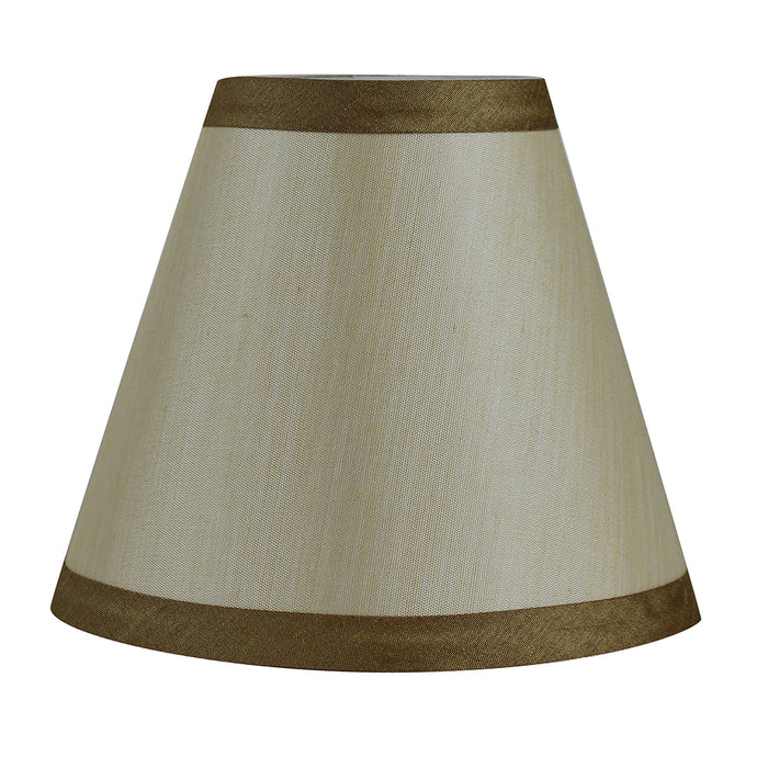 Silk 6-inch Chandelier Lamp Shade with Gold Trim - 5 Colors