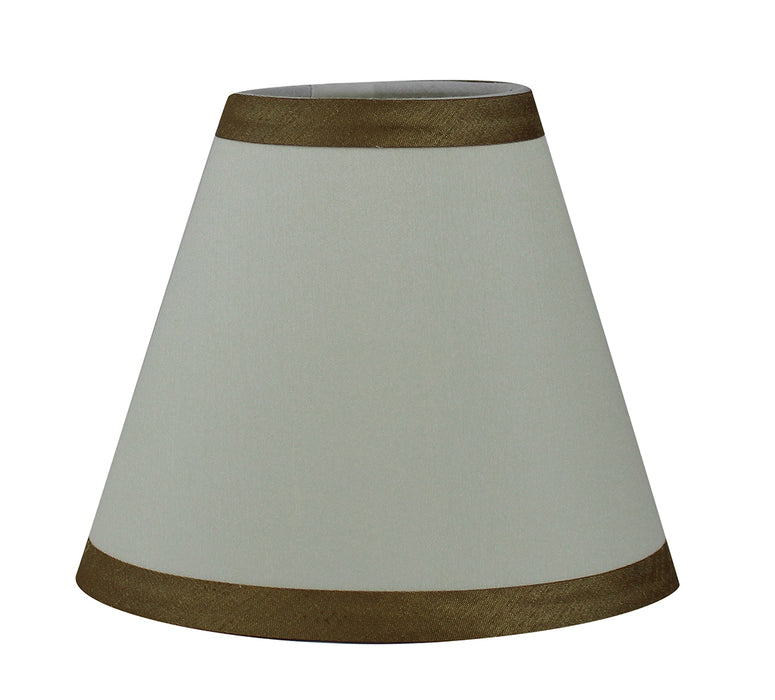 Silk 6-inch Chandelier Lamp Shade with Gold Trim - 5 Colors