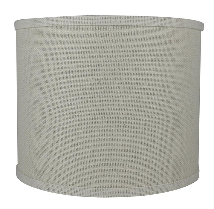 Burlap Classic Drum Lampshade