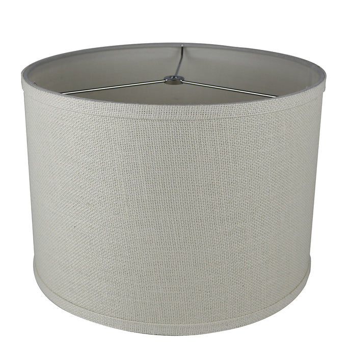 Burlap Classic Drum Lampshade