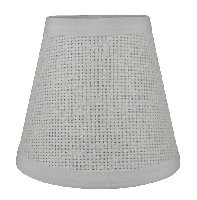 Woven Paper White Chandelier Lamp Shades - 5" & 6" Sizes