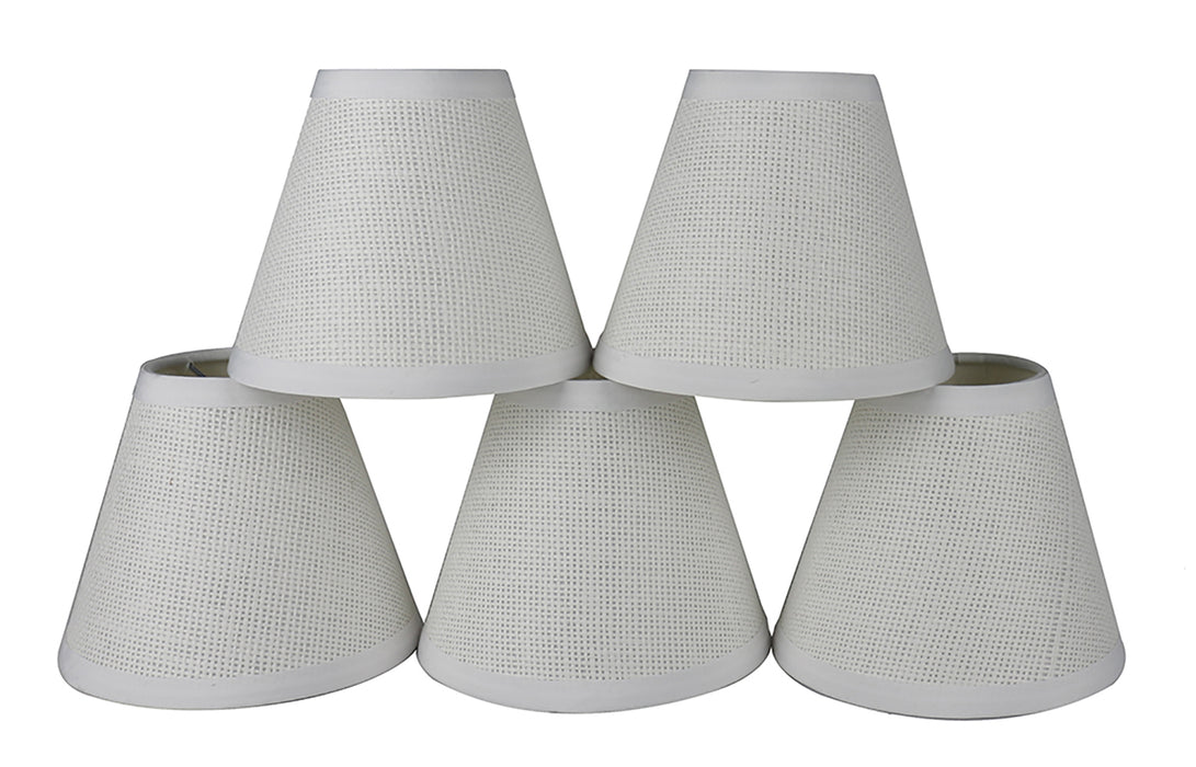 Woven Paper White Chandelier Lamp Shades - 5" & 6" Sizes