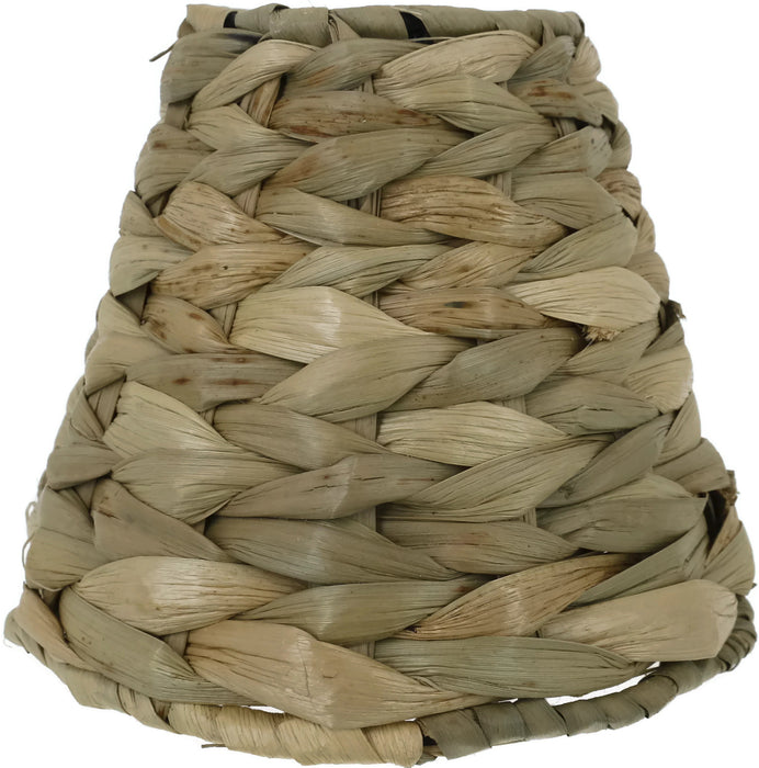 Natural Woven Seagrass Chandelier Lamp Shades, Clip-on, 3-inch by 6-inch by 5-inch