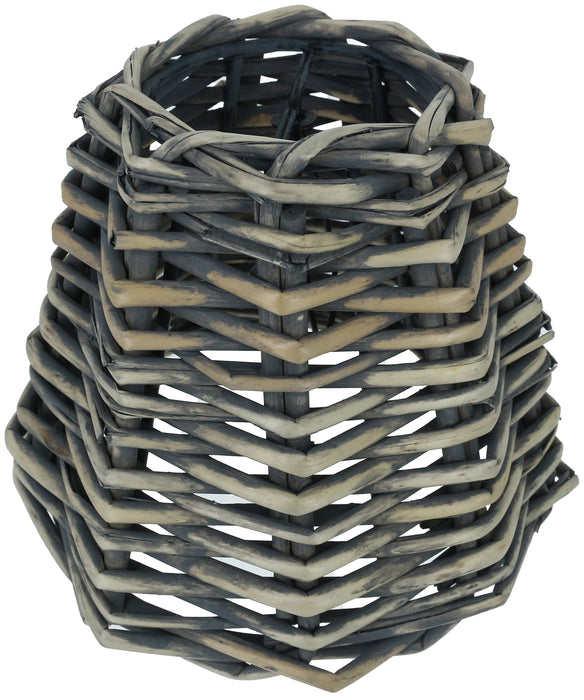 Wicker Chandelier Lamp Shade, 3-inch by 6-inch by 5-inch, Clip-on