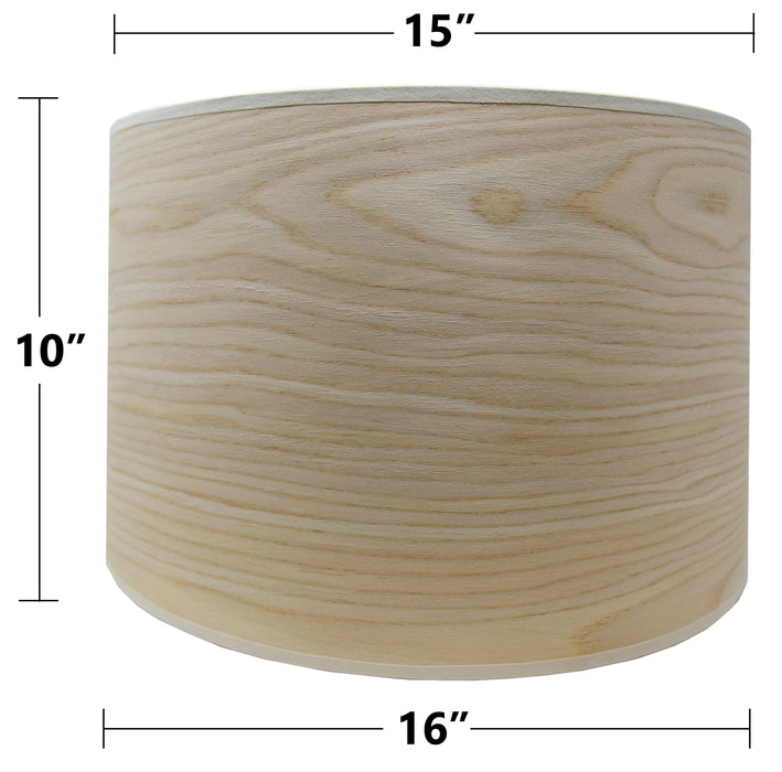 Urbanest White Oak Veneer Drum Lamp Shade