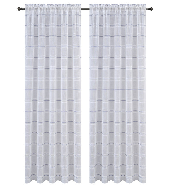 Set of 2 Chamon Sheer Curtain Drapery Panels - 5 Colors