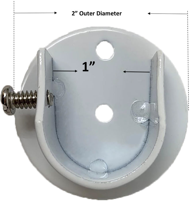 Set of 2 Inside Mount Brackets for 7/8-inch to 1-inch Curtain Rods