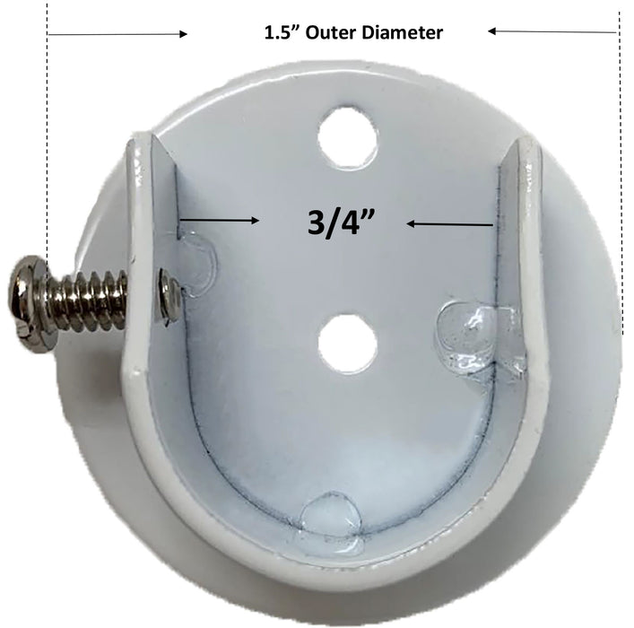 Set of 2 Inside Mount Brackets for 5/8-inch to 3/4-inch Curtain Rods