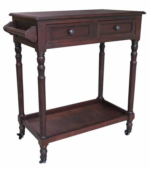 Hampton Bar Cart with Shelf and Wheels - 5 Finishes