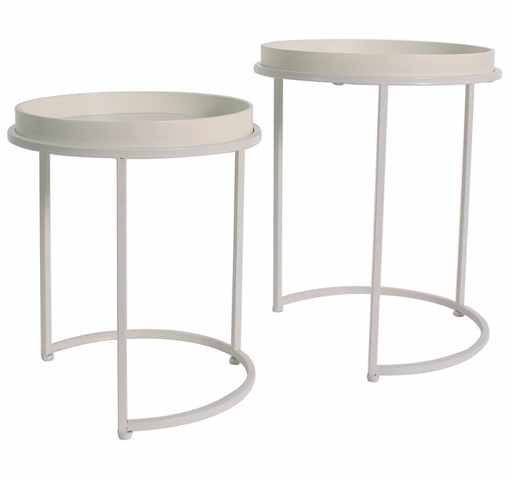 Whitney Set of 2 Metal & Wood Nesting Tables - 2 Finishes