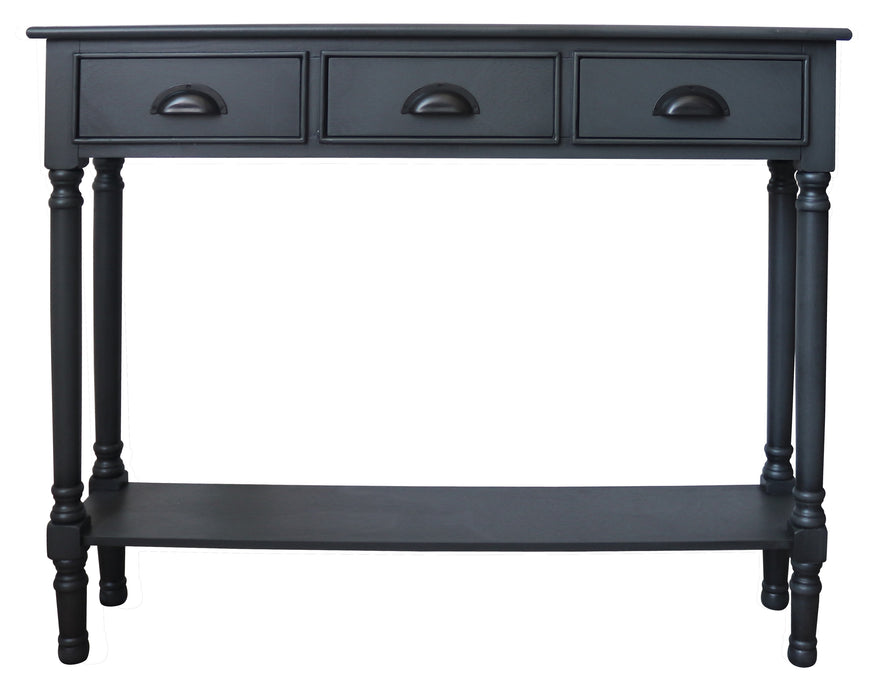 Burlington Console Table with 3 Drawers, 32-inch Tall, 39 1/2-inch Wide, 9-inch Deep