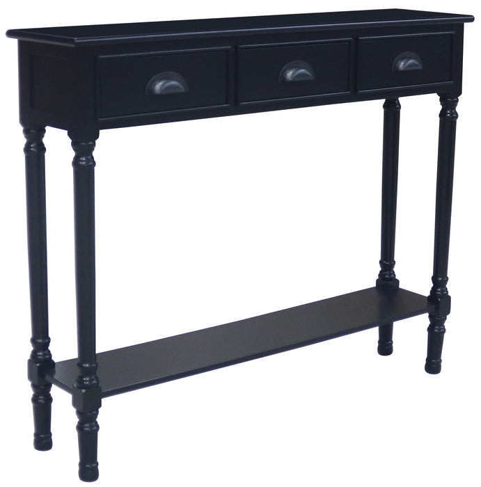 Burlington Console Table with 3 Drawers, 32-inch Tall, 39 1/2-inch Wide, 9-inch Deep