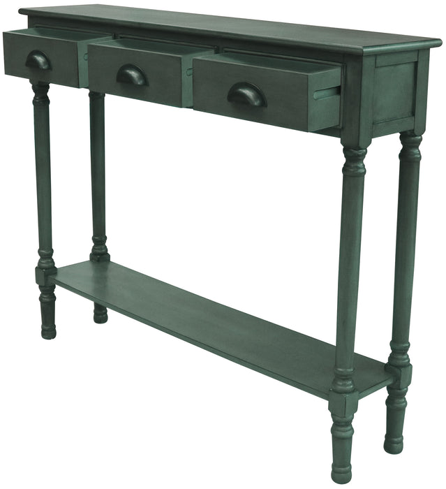 Burlington Console Table with 3 Drawers, 32-inch Tall, 39 1/2-inch Wide, 9-inch Deep